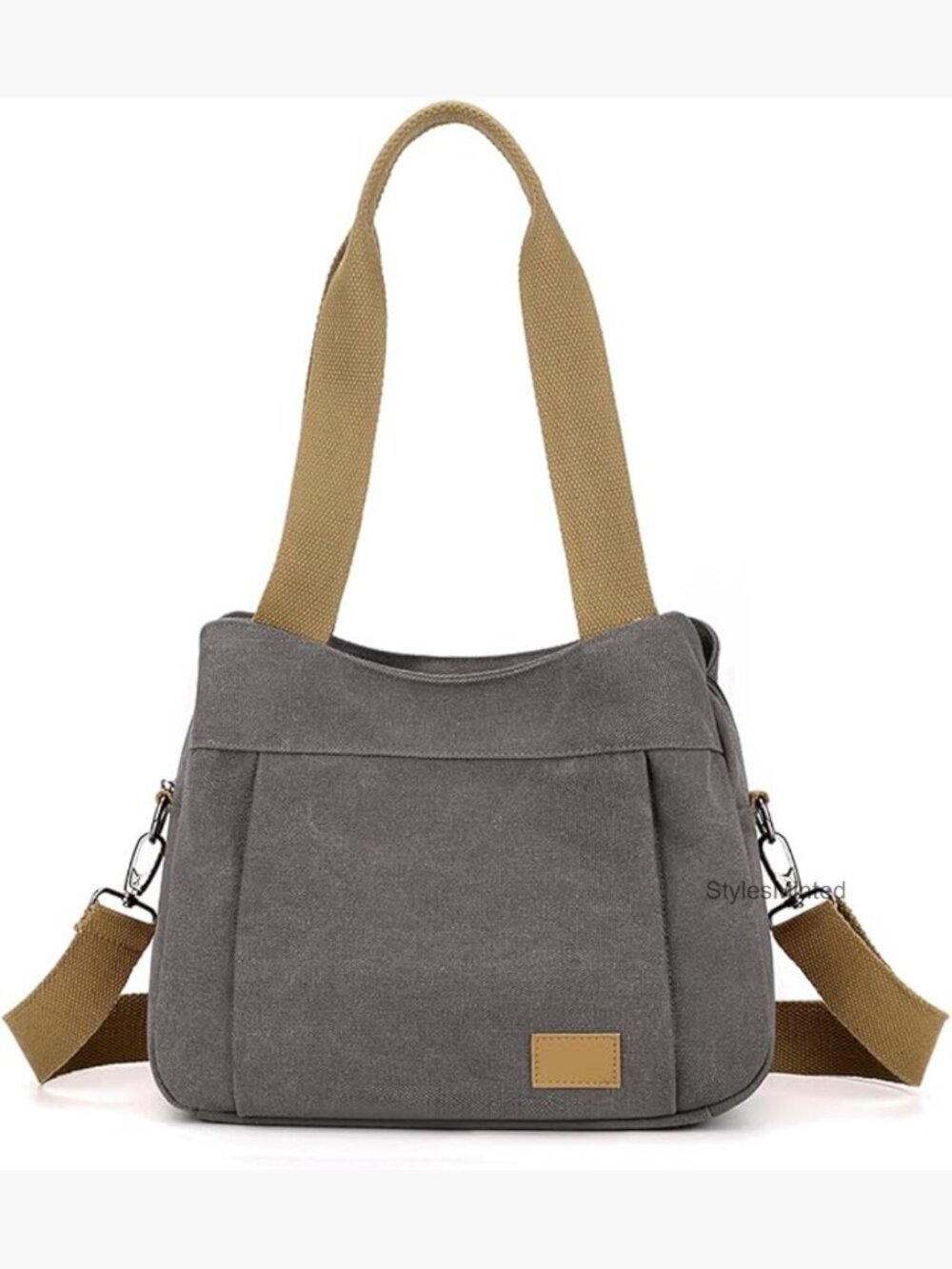 Canvas Crossbody Tote Multi-Pocket Shoulder Bag Work Purse